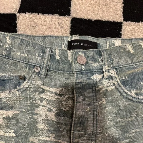 Purple Brand Men's Gray Camouflage Straight Jeans Size 30x30